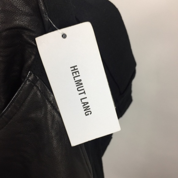 Helmut Lang Leather Panel Skinny Jeans Black 24 - Picture 5 of 16